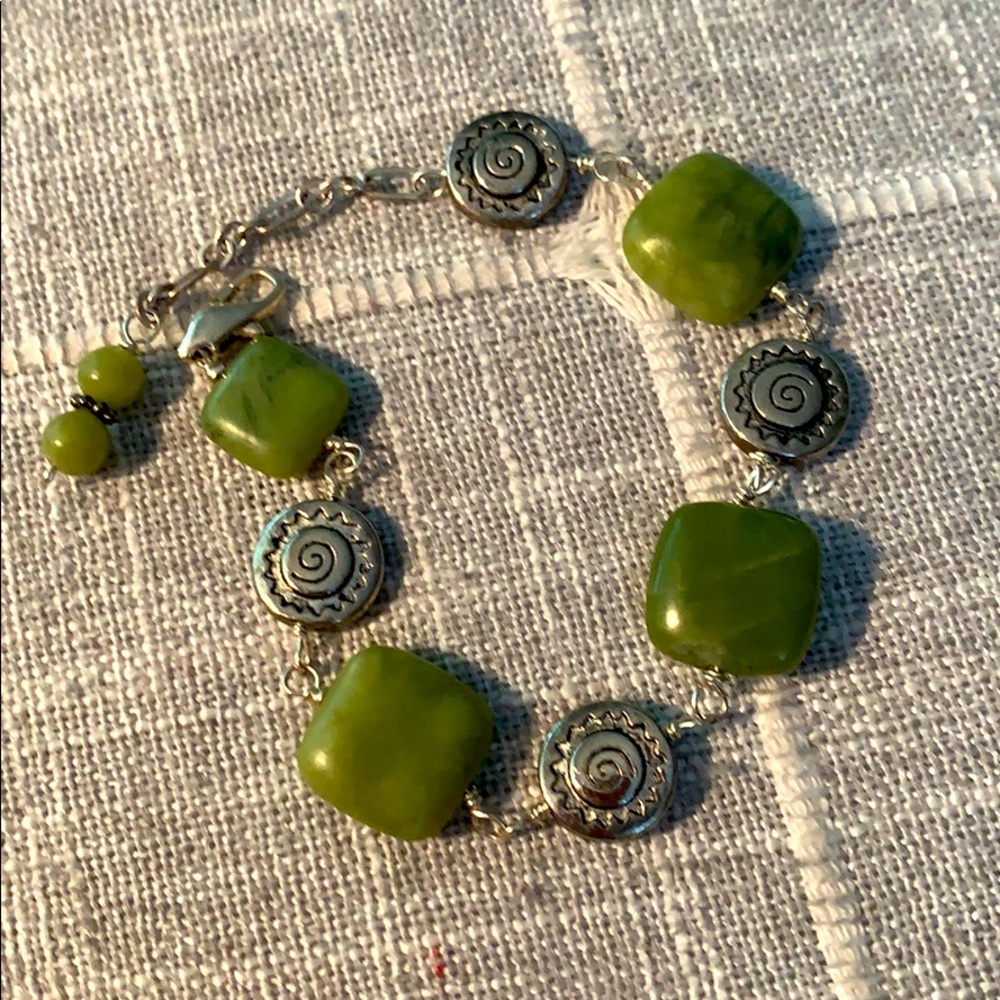 Serpentine Bracelet sterling wire and chain.
